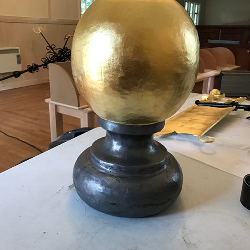 Lead Finial Gold Leaf - EFL Roofing & Conservation