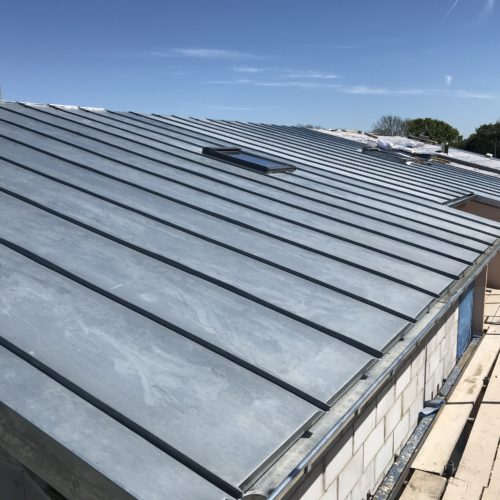 Natural Zinc Barn Roof - EFL Roofing & Conservation